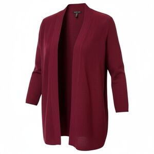 Eileen Fisher Merino Wool Lightweight Open Front Size XL Cardigan